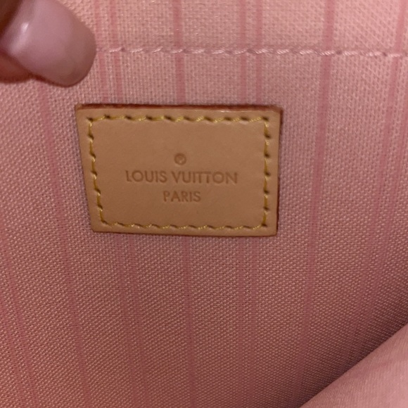 💎FINAL PRICE💎LOUIS VUITTON POCHETTE GM AZUR ROSE BALLERINE - Picture 7 of 10